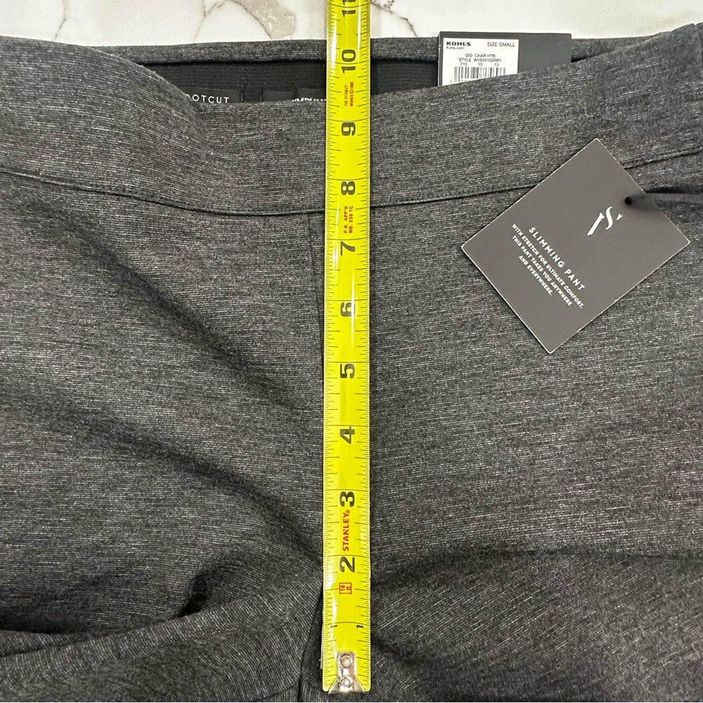 Simply Vera Vera Wang Charcoal Gray Slimming Ponte Bootcut Pants - Small - Picture 6 of 14